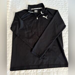 Used- Puma Black and White Logo Pullover